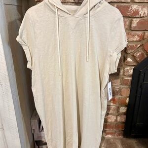 DKNY Cream Hooded Dress